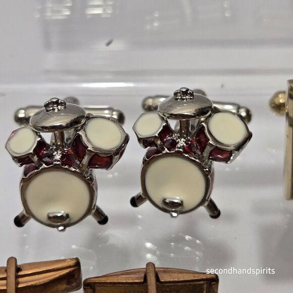 Vintage Lot of Men's Cufflinks and Tie Clip Kickok,Van Heusen + Others - Picture 5 of 9